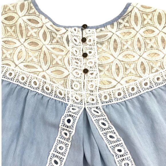 Hint of Mint Sleeveless Lace Top Oversized Relaxed Top shirt Size 3X - Picture 4 of 9